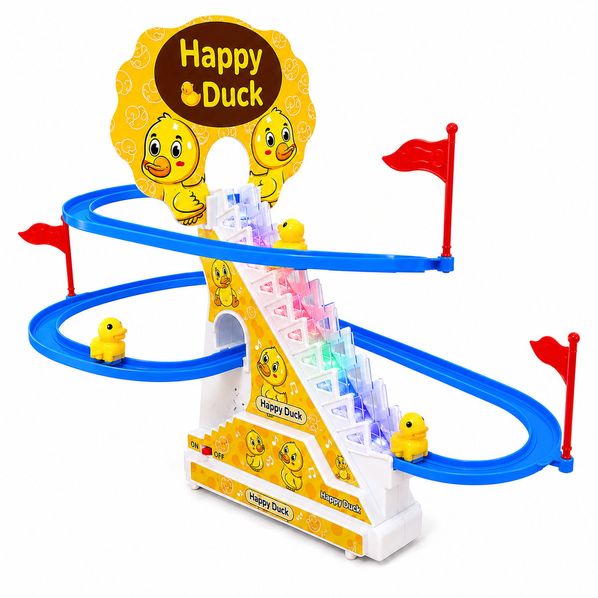 Happy Duck Climbing Stairs Toy Set