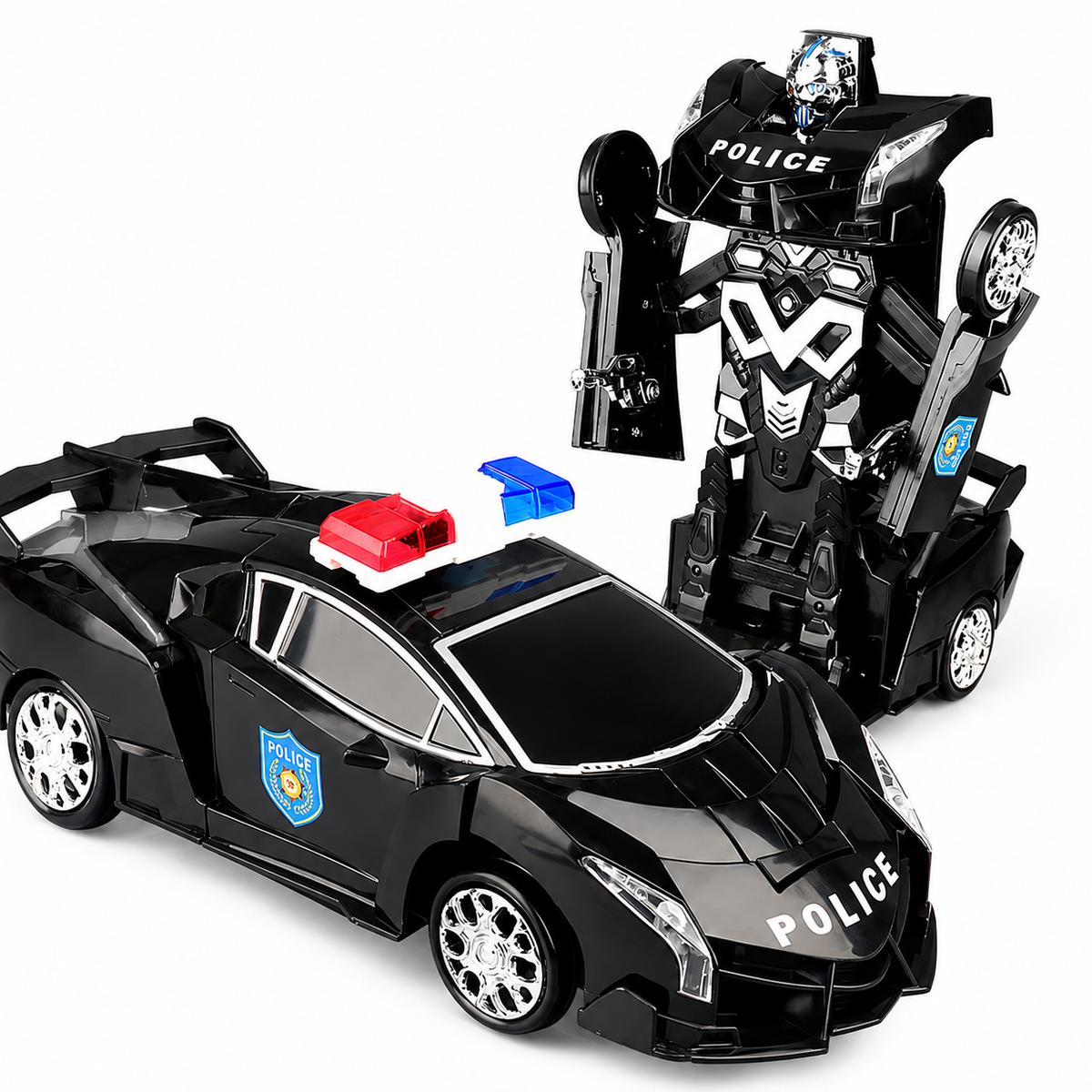 Police Venom  2-in-1 Transforming Robot Car Toy