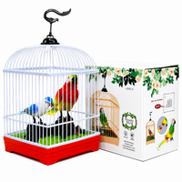 Electronic Interactive Talking Parrot Toy with Sound Induction, Light, and Birdcage