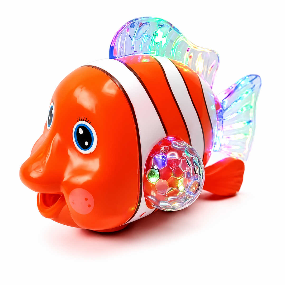 Electric Walking Clownfish Toy with 3D LED Lights and Music