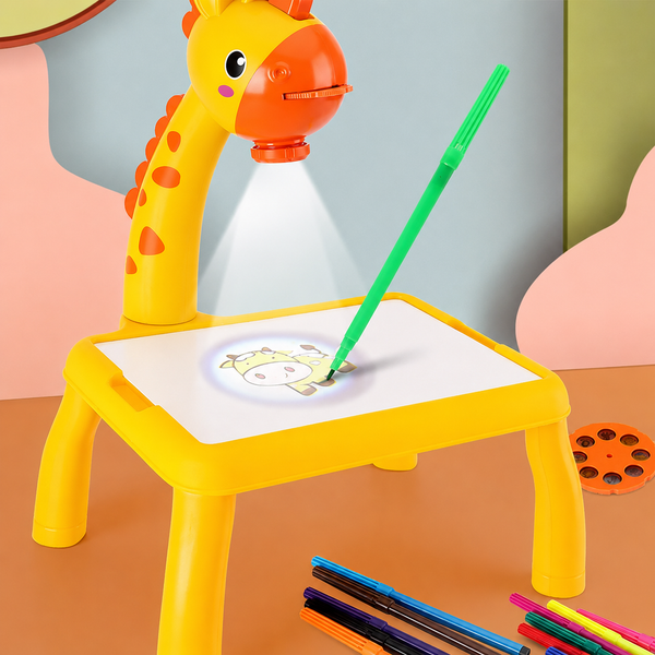 Giraffe Projection Painting Table with Music & Light
