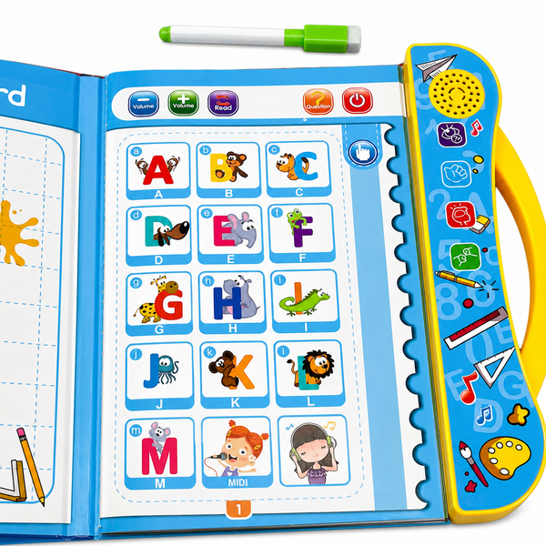 Electronic Intelligence Book Educational Sound Toy with Learning Pages and Marker