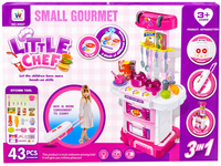 Little Chef 3-in-1 Kitchen Play Set with Suitcase – 43 Pieces