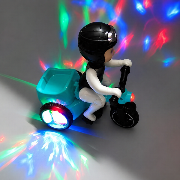 DIDAI 03 Stunt Tricycle Toy with 360-Degree Rotation, Music, and LED Lights