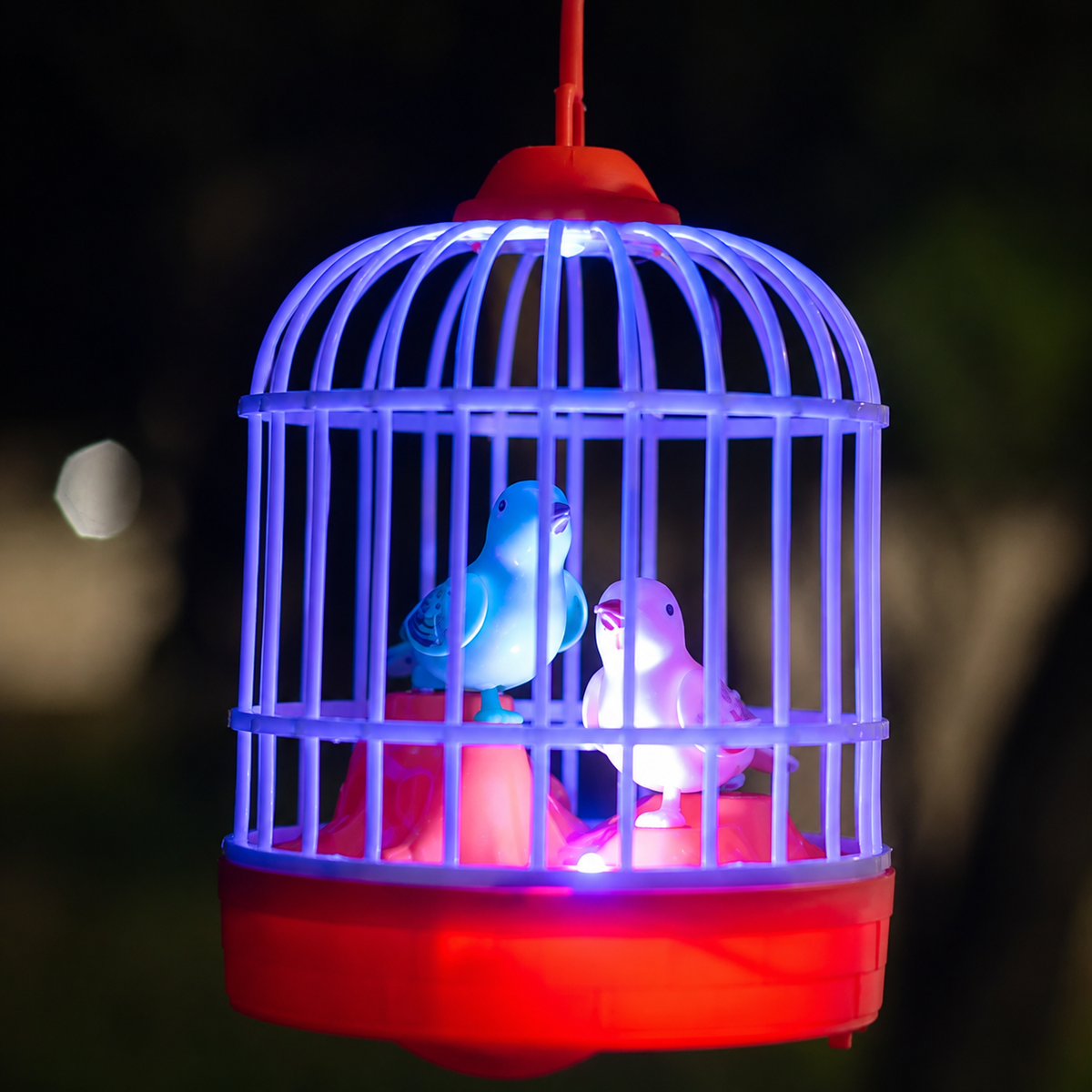 Electronic Interactive Talking Parrot Toy with Sound Induction, Light, and Birdcage