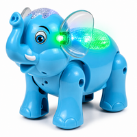 Clever Elephant Electric Walking Toy with LED Lights and Songs