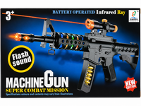 Machine Gun Super Combat Mission Toy with Lights, Sound & Vibrant Moving Bullets