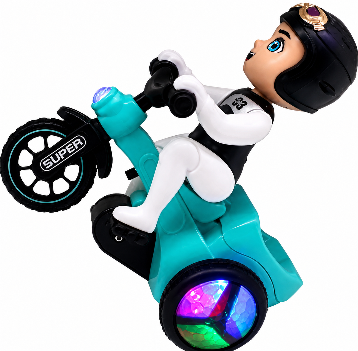DIDAI 03 Stunt Tricycle Toy with 360-Degree Rotation, Music, and LED Lights