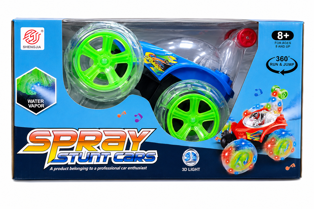 Spray Stunt Car-Rechargeable with Smoke Effect, LED Lights & Music