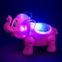 Clever Elephant Electric Walking Toy with LED Lights and Songs