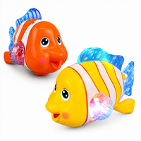 Electric Walking Clownfish Toy with 3D LED Lights and Music