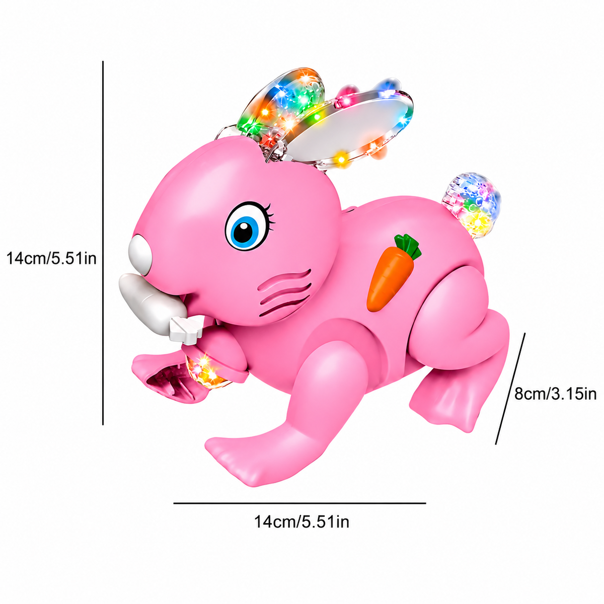 Crawling Rabbit Toy with Lights & Music