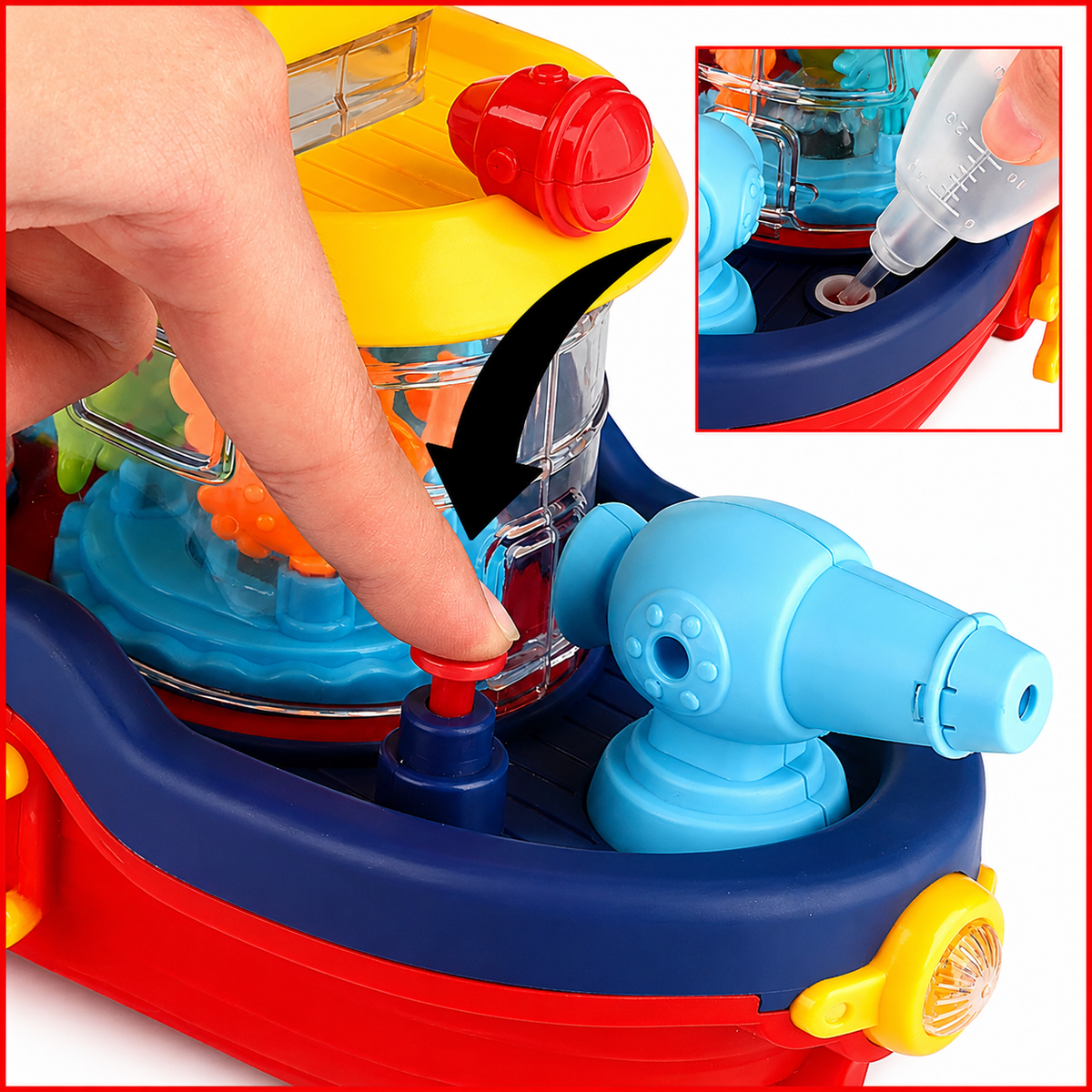 Water Cannon Boat – Interactive Water Spray Toy