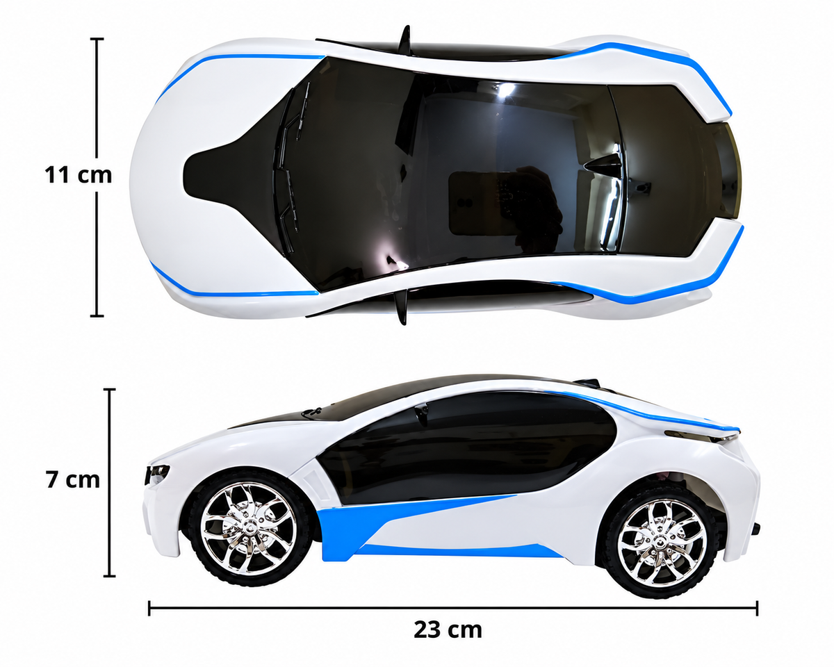 Famous Car 3D Light Remote Control RC Sports Car Toy with USB Charging Cable