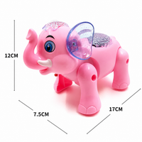 Clever Elephant Electric Walking Toy with LED Lights and Songs