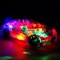Transparent Educational Concept Racing Car Toy with Colorful Gears, LED Lights, and Music