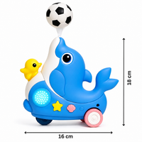 Dolphin Concert Bump and Go Toy with Ball Balancing, Music, and LED Lights