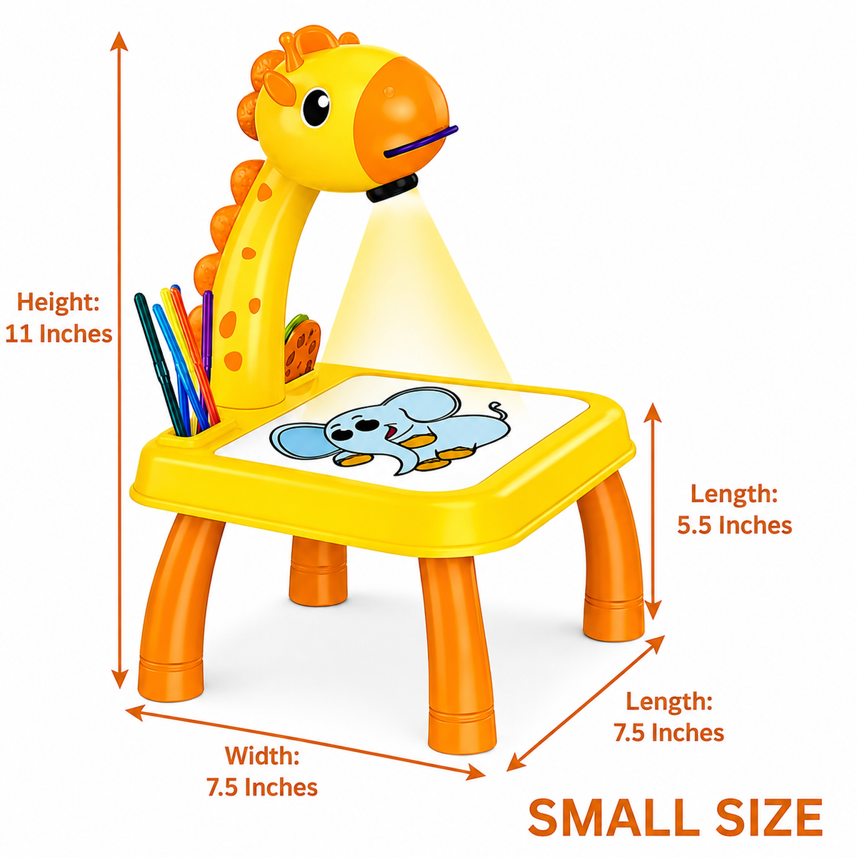 Giraffe Projection Painting Table with Music & Light