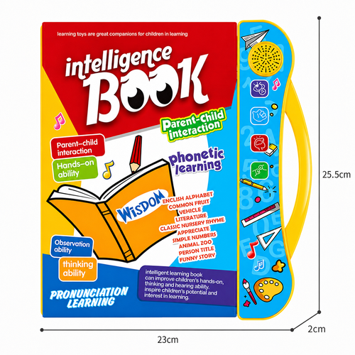 Electronic Intelligence Book Educational Sound Toy with Learning Pages and Marker