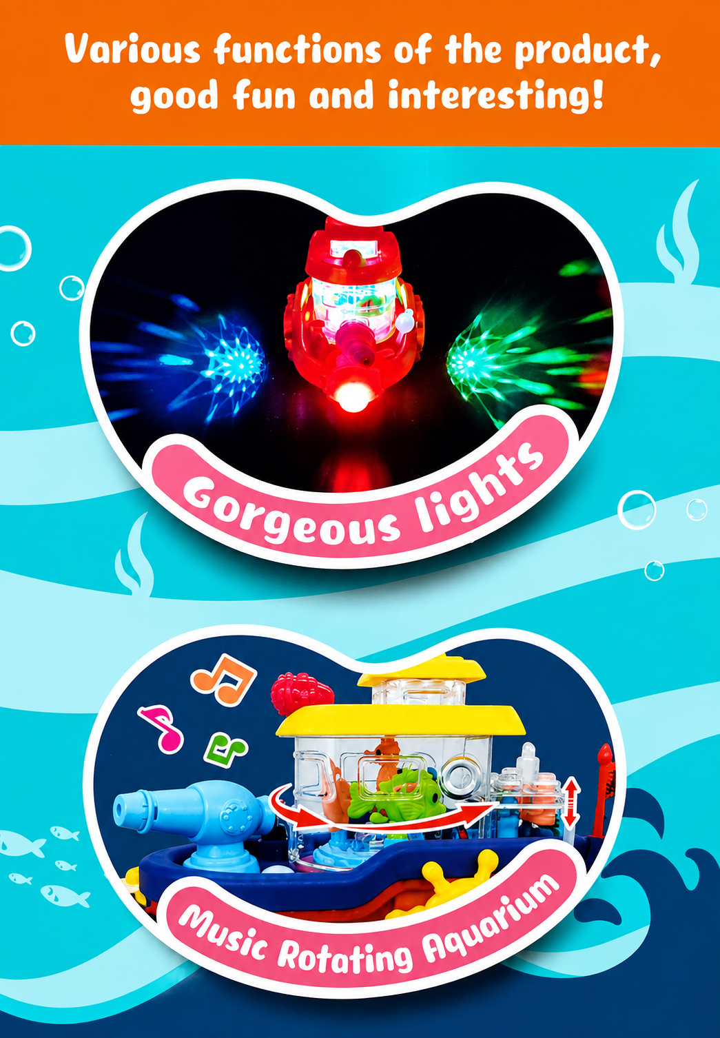 Water Cannon Boat – Interactive Water Spray Toy