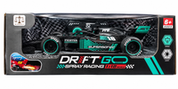 Formula 1 Drift Go Spray Racing Remote Control Car with LED Lights & 360° Drift (1:18 Scale)