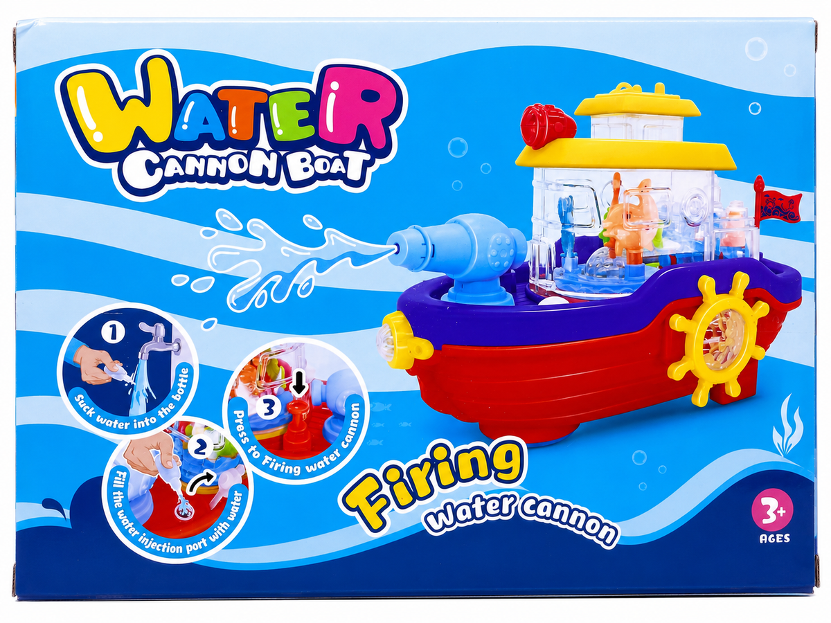 Water Cannon Boat – Interactive Water Spray Toy