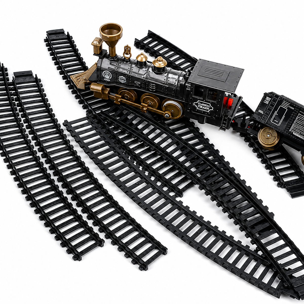 Classic Train 16-Piece Battery-Operated Model Track Set