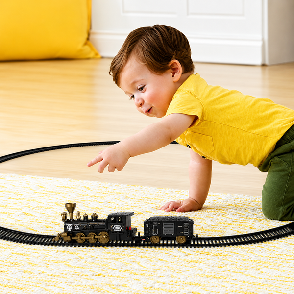 Classic Train 16-Piece Battery-Operated Model Track Set