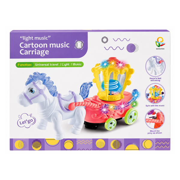 Pony Music Carriage Toy with Lights & Music